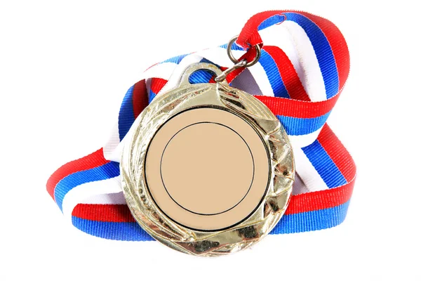 Medaile a barevná stuha — Stock fotografie