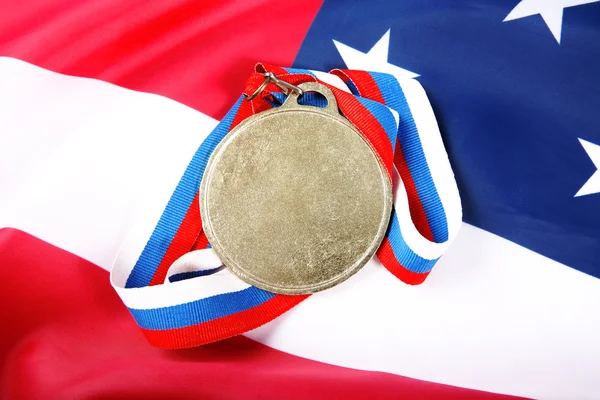 stock image Medal with color Ribbon and USA flag