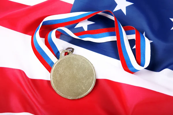 stock image Medal with color Ribbon and USA flag