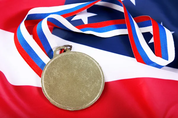 stock image Medal with color Ribbon and USA flag