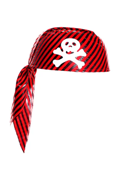 Pirátství čepice s lebkou izolovaných na bílém — Stock fotografie