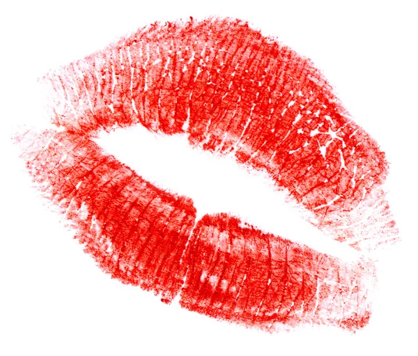 -beyaz izole kırmızı dudaklar — Stok fotoğraf