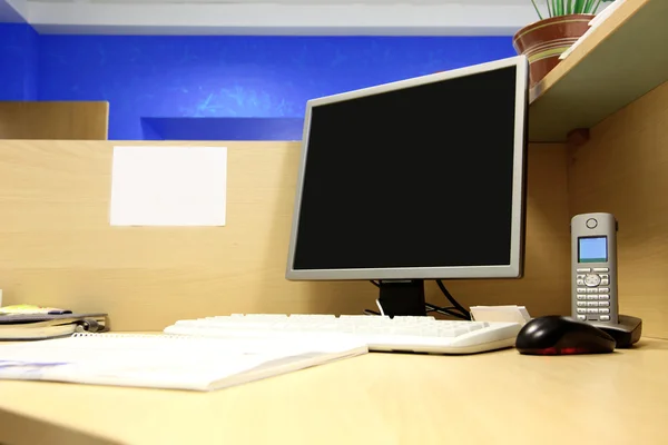 Classic work place with PC — Stock Photo, Image