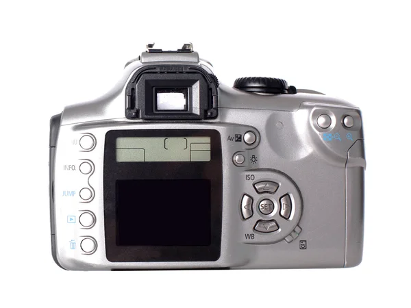 白色隔离的DSLR相机 — 图库照片