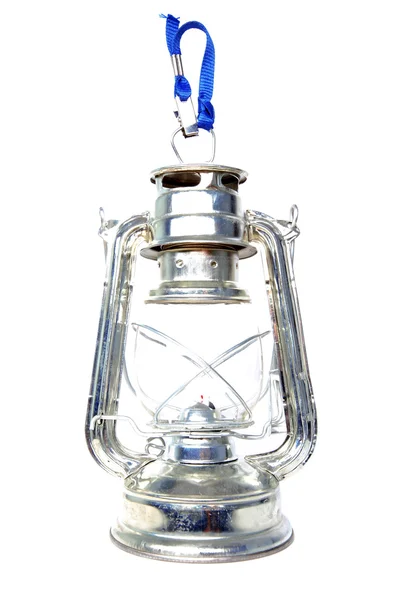 Lanterna retro querosene isolado em branco — Fotografia de Stock