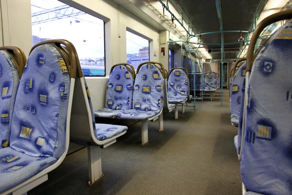 Inside of modern train — Stock Photo, Image
