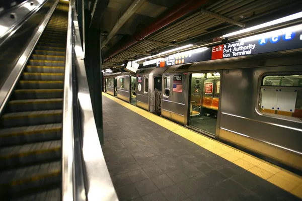 Newyorské metro, stanice times square — Stock fotografie