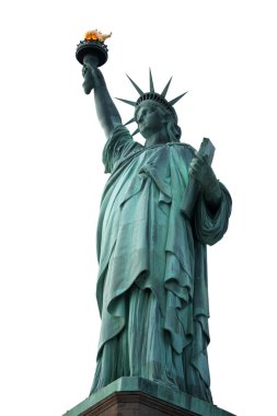 NY Statue of Liberty isolated on white clipart