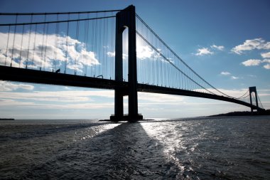 Classical NY - silhouette of Verrazano b clipart