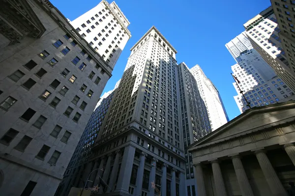 Klassische New York - Wall Street, skysc — Stockfoto