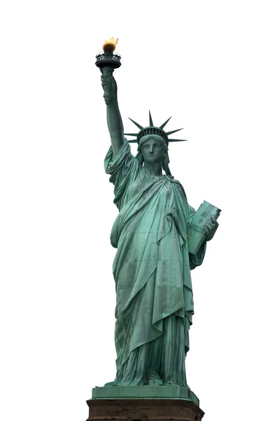 Статуя Свободы в Нью-Йорке изолирована на белом — стоковое фото