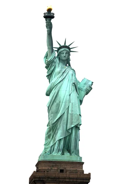 Estatua de la Libertad de Nueva York aislada en blanco — Foto de Stock