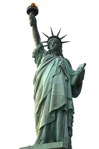 Статуя Свободы в Нью-Йорке изолирована на белом — стоковое фото