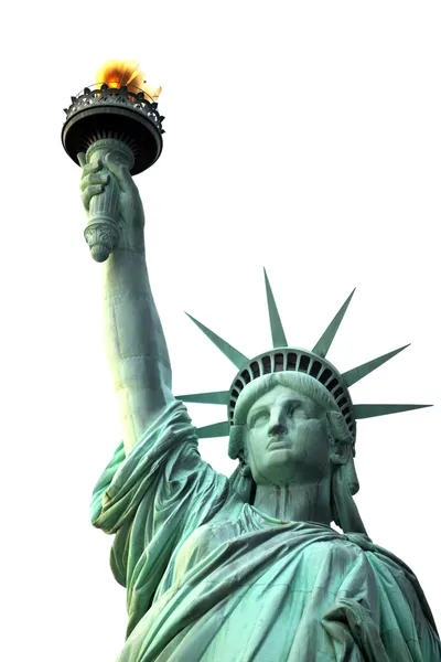 纽约自由女神像的白色上孤立 — 图库照片