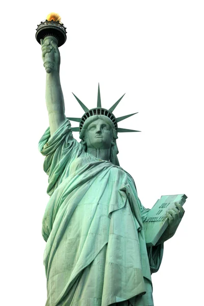 Статуя Свободы, изолированная на белом — стоковое фото
