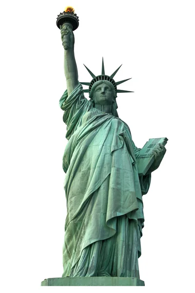 Statua della Libertà a New York isolato su bianco — Foto Stock