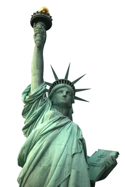 Статуя Свободы, изолированная на белом — стоковое фото