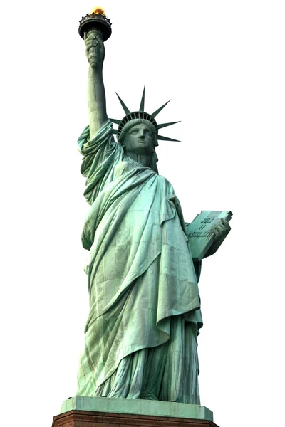 Estatua de la Libertad de Nueva York aislada en blanco —  Fotos de Stock
