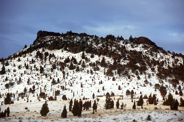 Sezon zimowy w wiejskiej okolicy Montana, — Zdjęcie stockowe