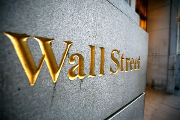Wall Street em Nova Iorque Fotografias De Stock Royalty-Free