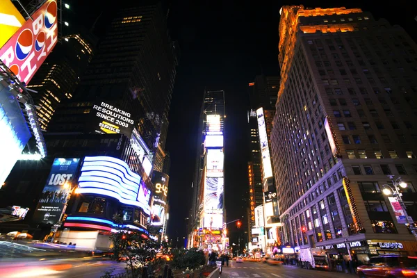 Time Square en la noche Imágenes de stock libres de derechos