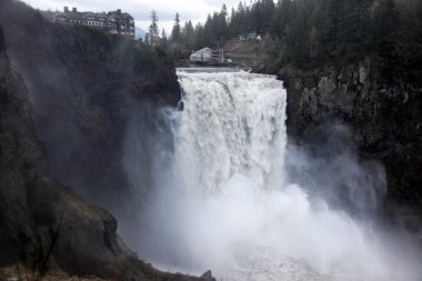 Snoqualmie falls yakınındaki seattle, washingto