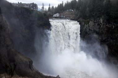 Snoqualmie Falls near Seattle, Washingto clipart