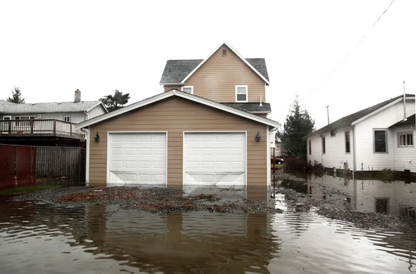 Inundación en el área de Seattle, EE.UU., Washington — Foto de Stock