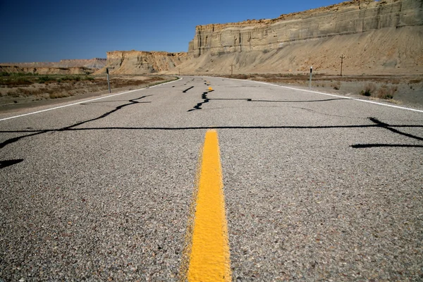 Straße in der Wüste, utah, usa — Stockfoto