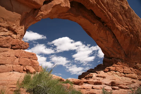 Windows, park narodowy arches w utah, Stany Zjednoczone Ameryki — Zdjęcie stockowe