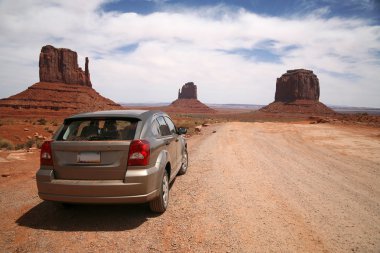 Car in Monument Valley, Navajo Tribal Park, Arizona, USA clipart