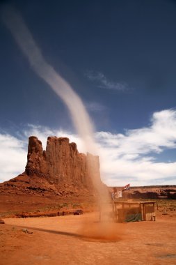 Little tornado in Monument Valley clipart