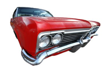 Classic 50s retro american car isolated clipart