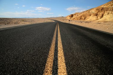 Hihway in Desert, National Park Death V clipart