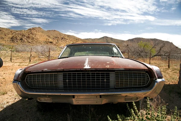 砂漠のアンティークのアメリカ車 — ストック写真