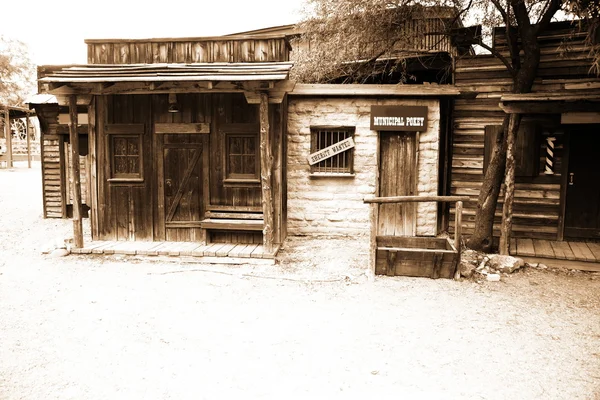 Дикий Запад - старинный дом шерифа США — стоковое фото