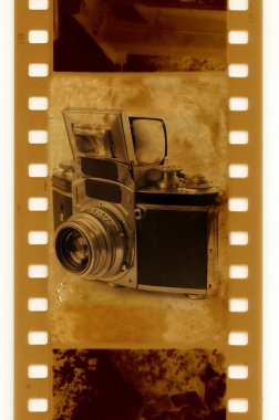 35mm retro photo camera Exacta clipart