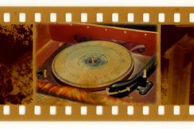 Oldies photo with vintage gramophone clipart