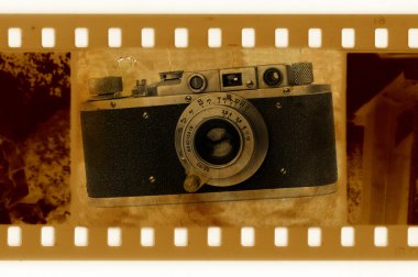 Oldies 35mm with retro photo camera clipart