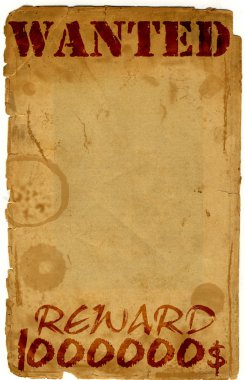 Antique page - wanted clipart