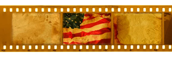 Grunge texturou film usa vlajka — Stock fotografie