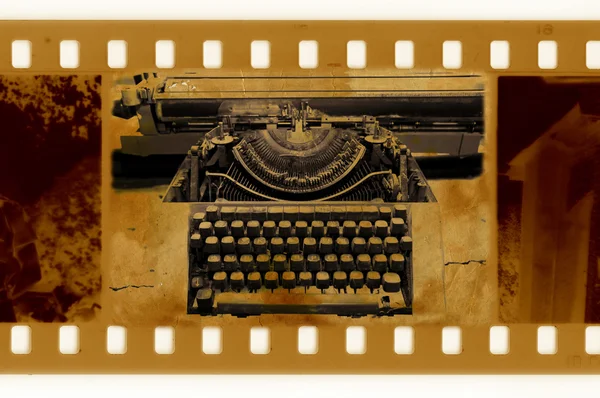Vecchie foto con macchina da scrivere vintage — Foto Stock
