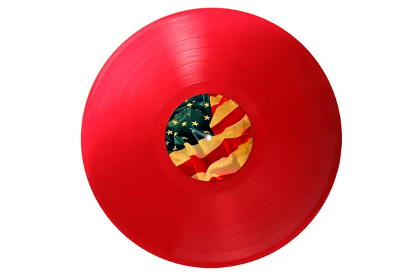 Vinyl vintage usa flag — Stockfoto
