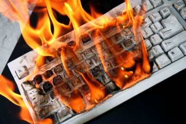 Burn keyboard clipart