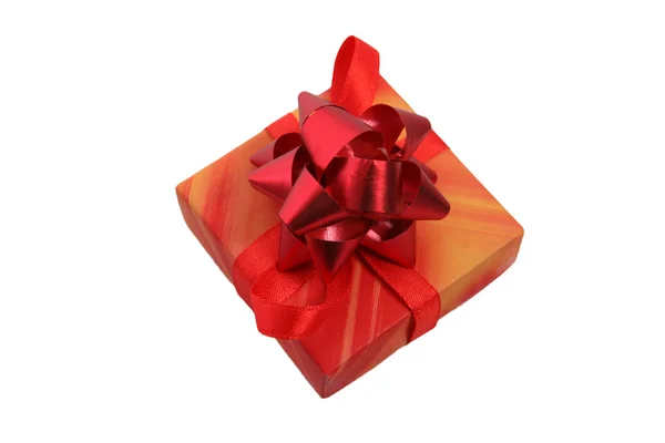 Geschenkbox mit Schleife und Schleife — Stockfoto