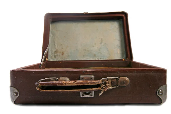Gammal brun resväska för resor — Stockfoto