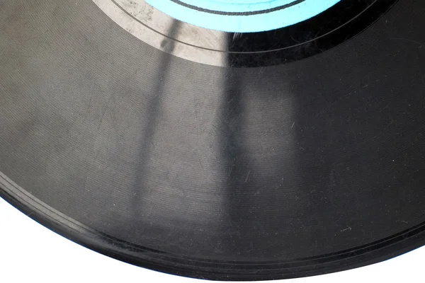 Eski vinil disk üzerinde beyaz izole — Stok fotoğraf