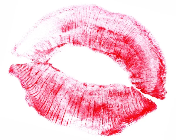 Красные губы изолированы на белом — стоковое фото