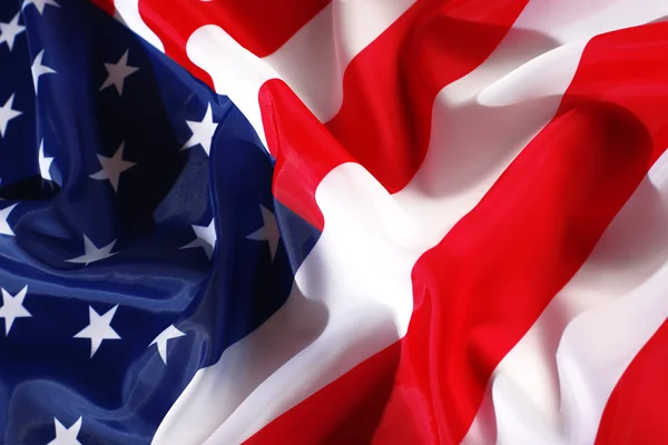 Flappinf flag USA with wave — Stock Photo, Image