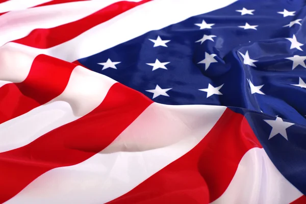 Flapping bandeira EUA com onda — Fotografia de Stock